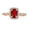 Gin & Grace 14K Yellow Gold Natural Fire Opal & Real Diamond
(I1) Statement Halo Ring