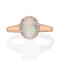 Gin & Grace 14K Rose Gold Real Diamond Ring (I1) with Natural Opal