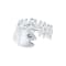 Sterling Silver Bonefish Ring with Blue CZ Accent.