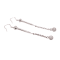 Sterling Silver Golf Tee and Ball Crystal Accent Dangle Earrings