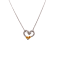 Sterling Silver Fishing Hook Heart Necklace with Rolo Chain.