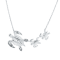 Sterling Silver Momma and Baby Sea Turtles Necklace with Rolo Chain.