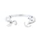 Sterling Silver Propeller-Anchor Cuff Bracelet with Blue CZ Accents.