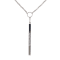 Sterling Silver Solid Bar Lariat Necklace with Rolo Chain.