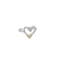 Sterling Silver Fishing Hook Heart Toe Ring.