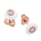 Belle Ciambelle-18K RG studs set with 0.10ctw diamonds and white onyx doughnut.