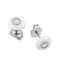Belle Ciambelle-18K WG studs set with 0.10ctw diamonds and white onyx doughnut.