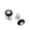 Belle Ciambelle-18K WG studs set with 0.10ctw diamonds and black onyx doughnut.
