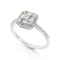 Round Princess Channel Baguette Diamond 14K White Gold Ring