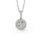 Round Diamond 14K White Gold Pendant with Chain