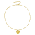 REBL Charlie 18K Yellow Gold Over Hypoallergenic Steel Heart Pendant on
Cable Chain