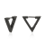 Beau Gunmetal Hypoallergenic Steel Triangle Earrings