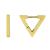 Beau 18K Hypoallergenic Steel Triangle Earrings