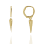 Kai 18K Yellow Gold Plated Stainless Steel Dagger Earrings