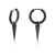 Rowan Gunmetal Hypoallergenic Steel Spike Earrings