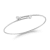 14K White Gold 0.15 ct. tw. Diamond Wire Bracelet