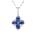 14KW 2.72ct Sapphire and Diamond Pendant With Chain