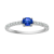 14K White Gold 0.68ct Sapphire and Diamond Ring
