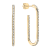 14K Yellow Gold 0.49ct Diamond Hoop Earrings