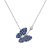 14KW 1.39ct Sapphire and Diamond Pendant With Chain