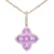 14KW 2.72ct Pink Sapphire and Diamond Pendant With Chain