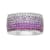14K White Gold 4.79ct Pink Sapphire and Diamond Ring