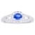 14K White Gold 0.99ct Sapphire and Diamond Ring