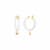 Lucite Mini Star Charm Hoop Earrings in Clear