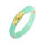 24K Gold Leaf Thin Faceted Lucite Bangle in Mint Green