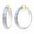 Large Iridescent Hoops in White