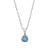 1/2 Ct. T.W. Blue Lab Grown Diamond Solitaire 14K White Gold Pendant