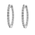 4.00 Ct. T.W. White Lab Grown Diamond Hoops 14k White Gold