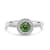 Green Prosperity Demantoid 18K White Gold single-stone Ring 1.04ctw