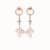 18K Yellow Gold White Diamond And White Ceramic Leaf Earrings 1.62ctw