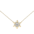 Diamond Snowflake Necklace Winter Snow Holiday in 10K Yellow 1/10ct (I-J
Color, I3 Clarity), 17 in