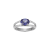 Blue And White Cubic Zirconia Platinum Over Sterling Silver Ring 1.72ctw