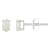 5x3mm Oval Opal 14k White Gold Stud Earrings