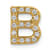 14K Yellow Gold Diamond Letter B Initial Charm