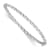 Rhodium Over 14K White Gold Twisted 3.20mm Hinged Bangle