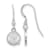 Rhodium Over Sterling Silver MLB LogoArt Milwaukee Brewers Dangle Earrings