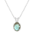 10x8mm Oval Labradorite With Diamond Accents Rhodium Over Sterling
Silver Pendant with Chain