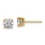 14K Yellow Gold 1ct. 5.0mm Cushion D E F Pure Light Moissanite Earrings