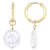 Freshwater Pearl Drop Earrings 9mm In 14K Gold Over Sterling Silver