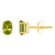 6x4mm Oval Peridot 14k Yellow Gold Stud Earrings
