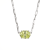 Green Cubic Zirconia Rhodium Over Sterling Silver Paperclip Necklace 3.26ctw