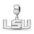 Sterling Silver Rhodium-plated LogoArt Louisiana State University Small
Dangle Bead