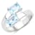 Sky Blue Topaz Bypass Ring In Sterling Silver 2.14ctw