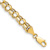 10k Yellow Gold 5.5mm Diamond-Cut Double Link Charm Bracelet