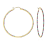 Multi-Colored Cubic Zirconia, Slim Large Hoop Earrings