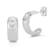 Sterling Statements Rhodium Over Sterling Silver White CZ Hoop Earrings
